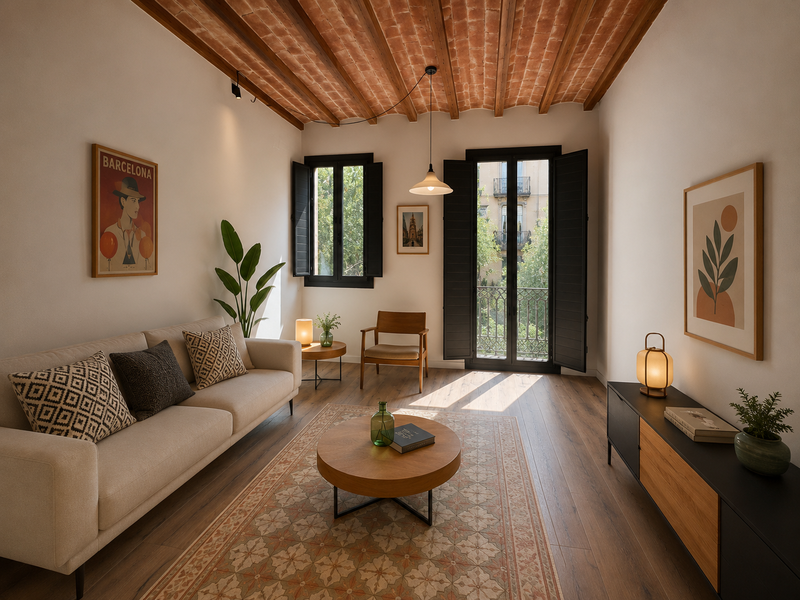 Piso céntrico reformado a estrenar con 2 suites al lado de Consell de Cent